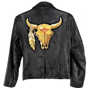 FIRST Genuine Leather VTG Women S Black Moto Biker Jacket Removable Liner Grunge